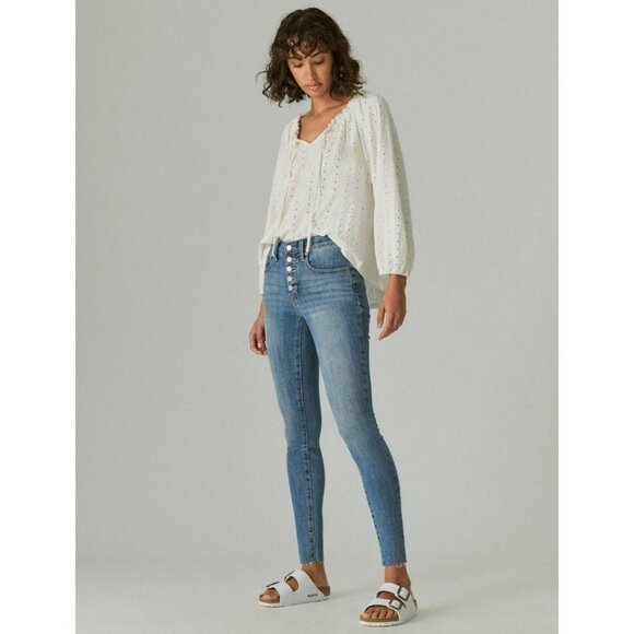 Lucky Brand Women's 16/33 Ankle High Rise Skinny Fit Jeans NWT $89.50 - Picture 2 of 7